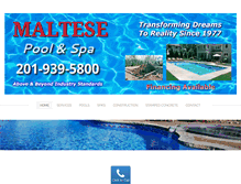 Tablet Screenshot of maltesepoolandspa.com